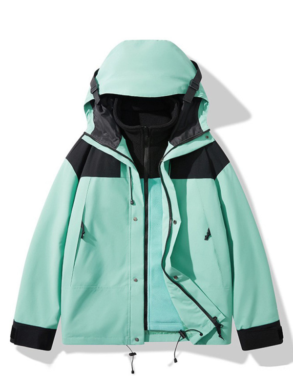 定制LOGO户外冲锋衣外套情侣款春秋季登山服男女款三防连帽夹克男|undefined