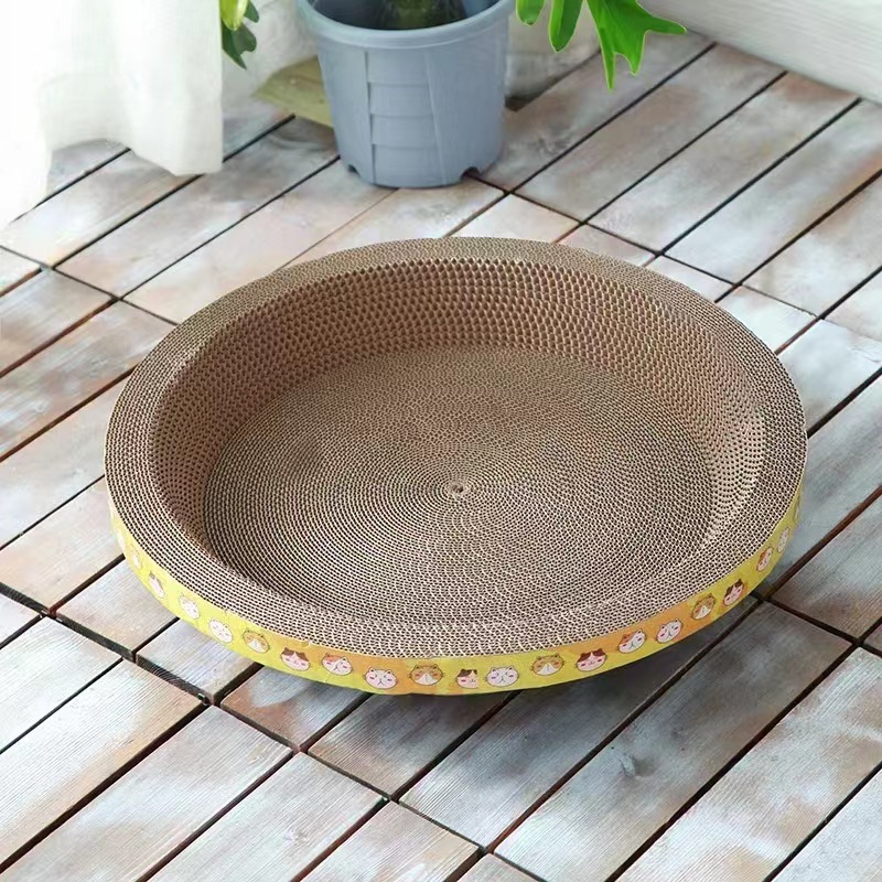 ラウンド猫スクラッチボード段ボール猫の巣猫のおもちゃ猫用品爪研ぎボックス卸売猫の爪楽しいペット猫|undefined