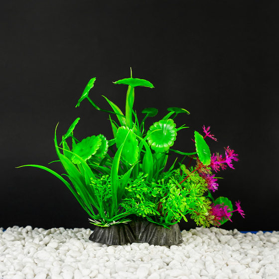 Micro-landscape decoration ornaments fake water grass fish tank landscaping plastic flowers and plants aquarium simulation haystack source manufacturers