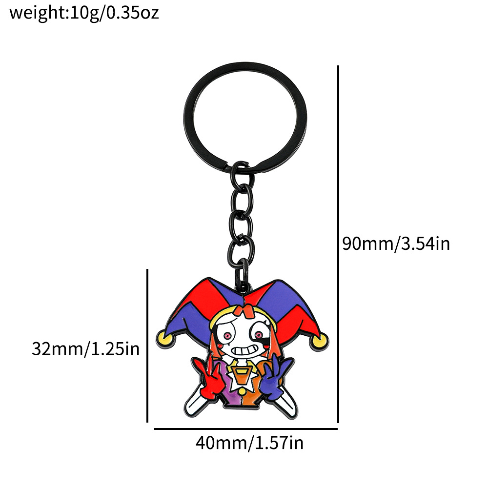 Transfronterizo Temu comedia europea y americana anime magia digital circo pomni collar llavero colgante joyería