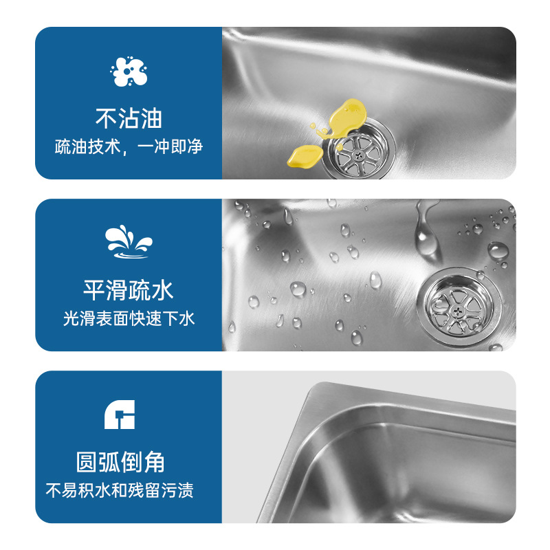 Guangrun - Lavabo Cuadrado Pequeño de Acero Inoxidable Genuino para Cocina y Baño, Lavabo para Lavar Manos y Vegetales, GR-536B, Lavabo Individual