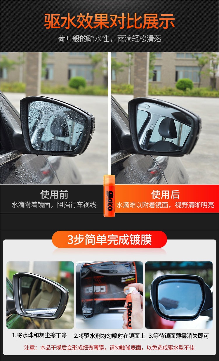 Soft99 Rain Repellent Car Window Coating Agent Anti-Rain Agent Glass Oil Film Remover Rearview Mirror Coating Water Repellent