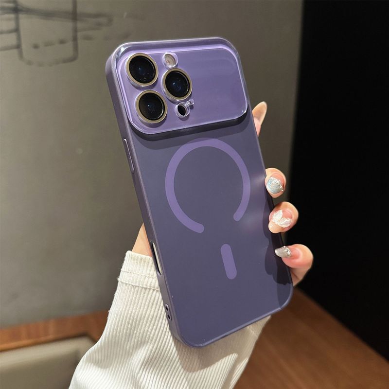 适用苹果17PROMAX肤感磨砂磁吸手机壳iPhone16马卡龙大视窗镜头膜|undefined