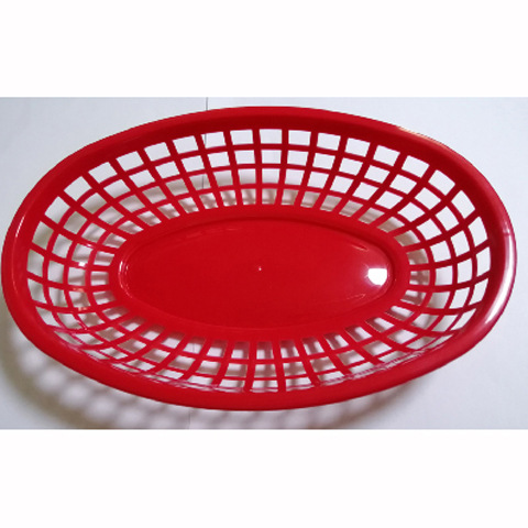 Cesta de pollo frito y patatas fritas, cesta de hamburguesas, merienda de té de la tarde, cesta de plástico ovalada, cesta de comida para fiestas, recortada