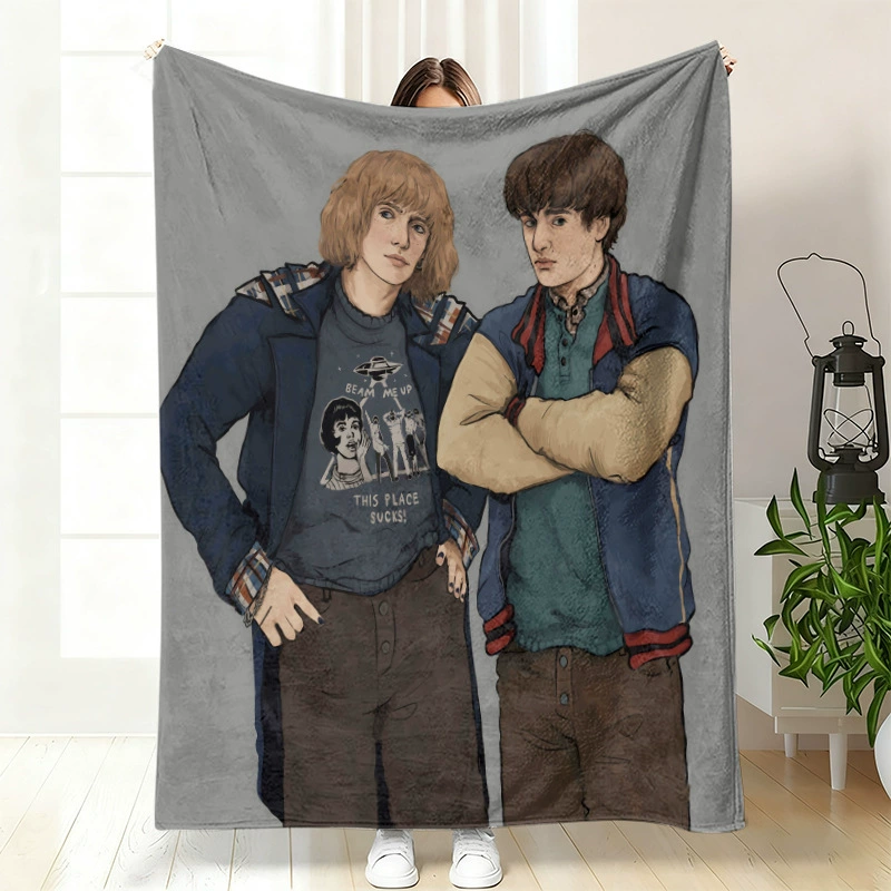 Плюшевая флисовая плед-одеяло BylerCP (в стиле Stranger Things), мягкий для отдыха, 70×100–150×200 см