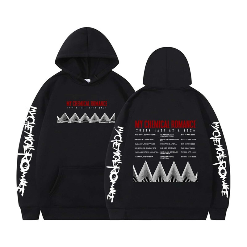 Black Parade Hoodie Hip Hop Mcr Sweatshirts Men's and Women's Long Sleeve Street Clothing Hip Hop Hoodie Y2K Clothing