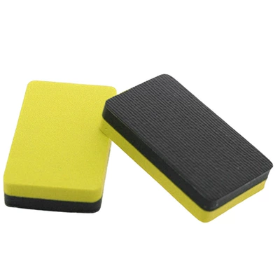 gloves mud grinding cloth 5-inch 6-inch | Car cleaning tools - striped-square-mud-rub-yellow