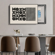 輕奢電表箱畫裝飾畫配電箱強電箱電閘盒子現代簡約免打孔開關