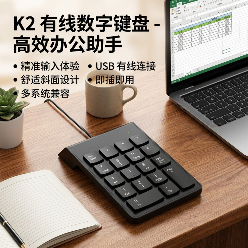 Manufacturer USB Wired Numeric Keypad Bank Financial Payment Portable 18-Key Cash Register Password Portable External Device