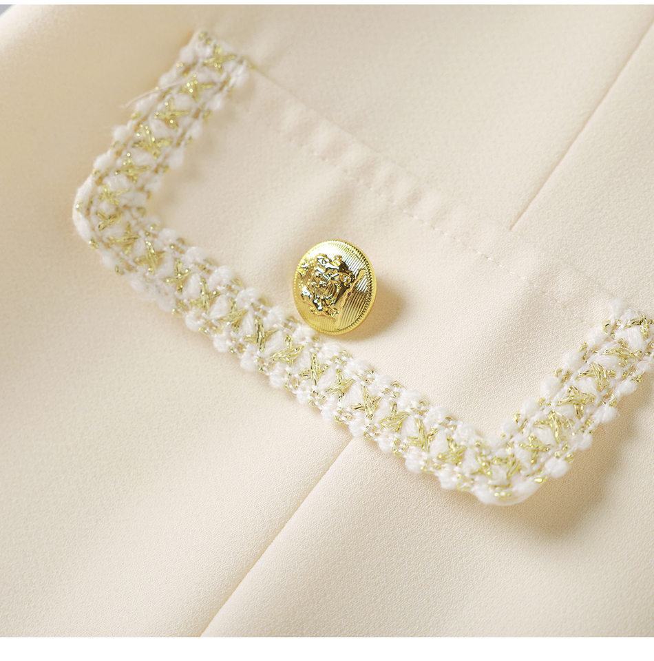 Đầm nữ cổ tròn tay ngắn thắt eo phong cách Chanel — màu đen chi tiết 26