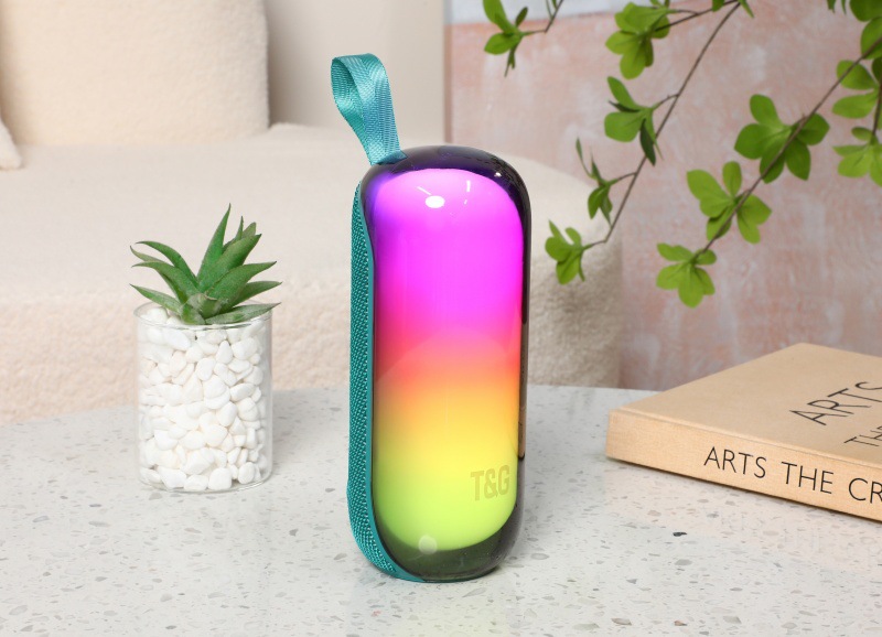 Transfronterizo nuevo TG448 altavoz Bluetooth RGB luz de atmósfera portátil pequeño subwoofer tarjeta de audio Bluetooth