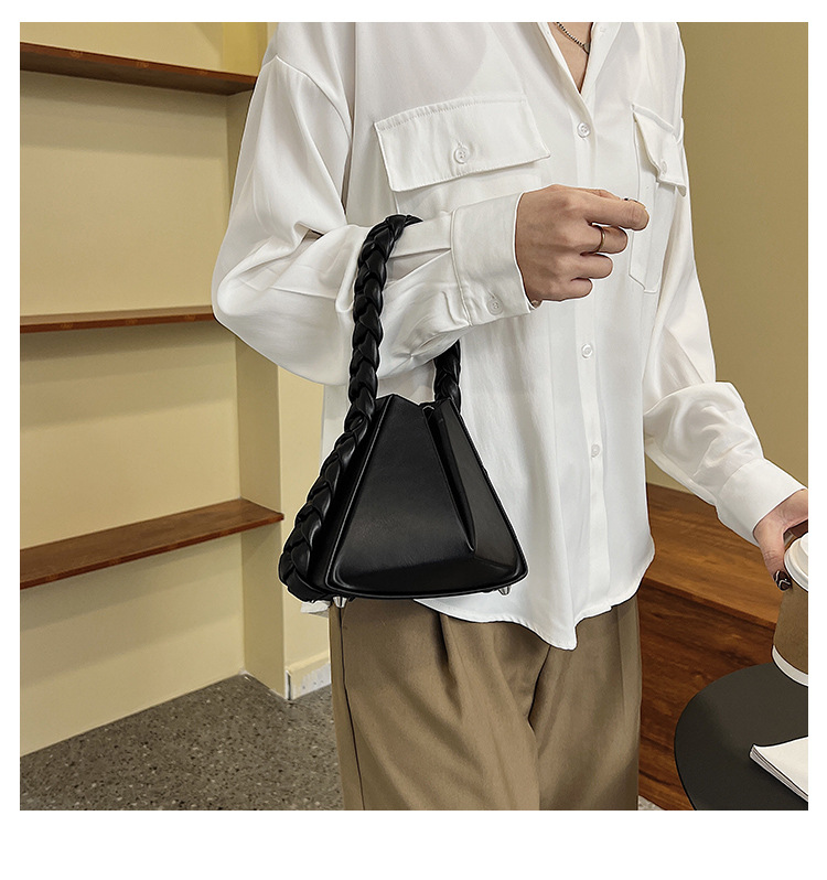 Nischendesign-Handtaschen für Damen, modisch und vielseitig, One-Shoulder-Crossbody-Tasche im ausländischen Stil in einfarbiger, faltbarer Bucket Bag im Trend_voghion.com