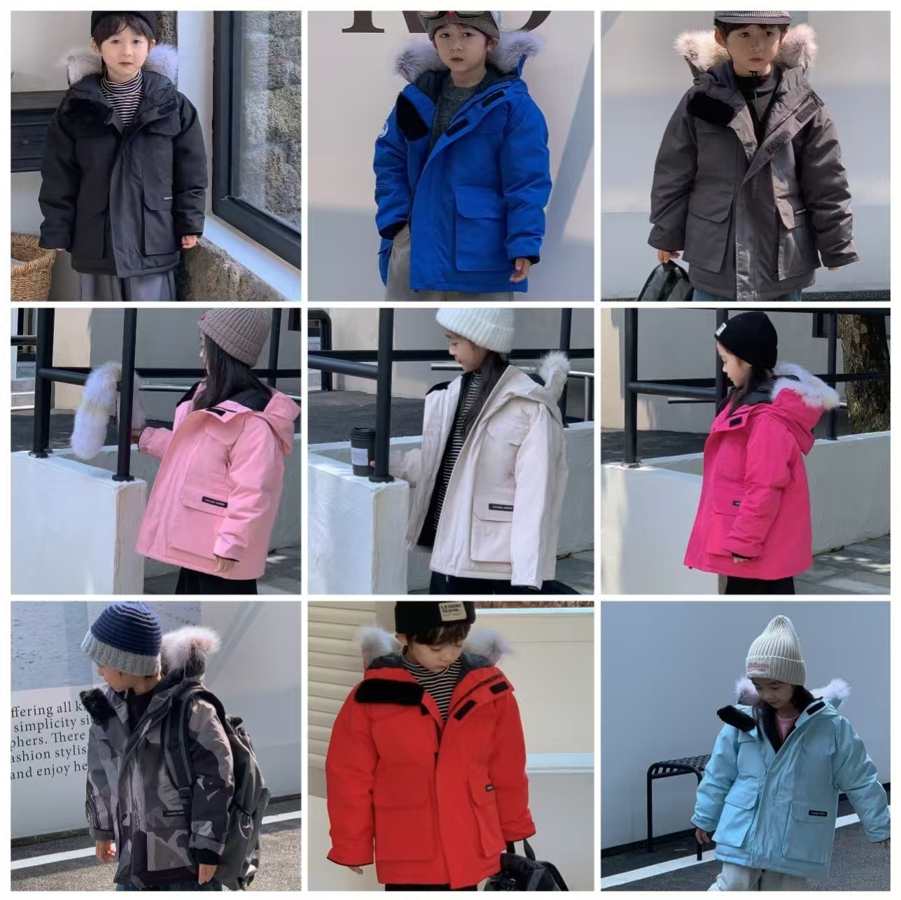 毒家25大鹅远征冬季鹅绒男女童装儿童毛领羽绒服加厚抗寒防水外套