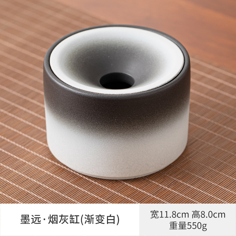 Cenicero de cerámica de gran tamaño, personalidad creativa, hogar retro estilo chino, sala de estar de lujo ligera, cenicero de tendencia de oficina