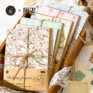Mo Mo Material Pack Hanano Chapter Series Ins Flower Handbook DIY Material Decoration 40 Sheets into 6 Types to Choose from