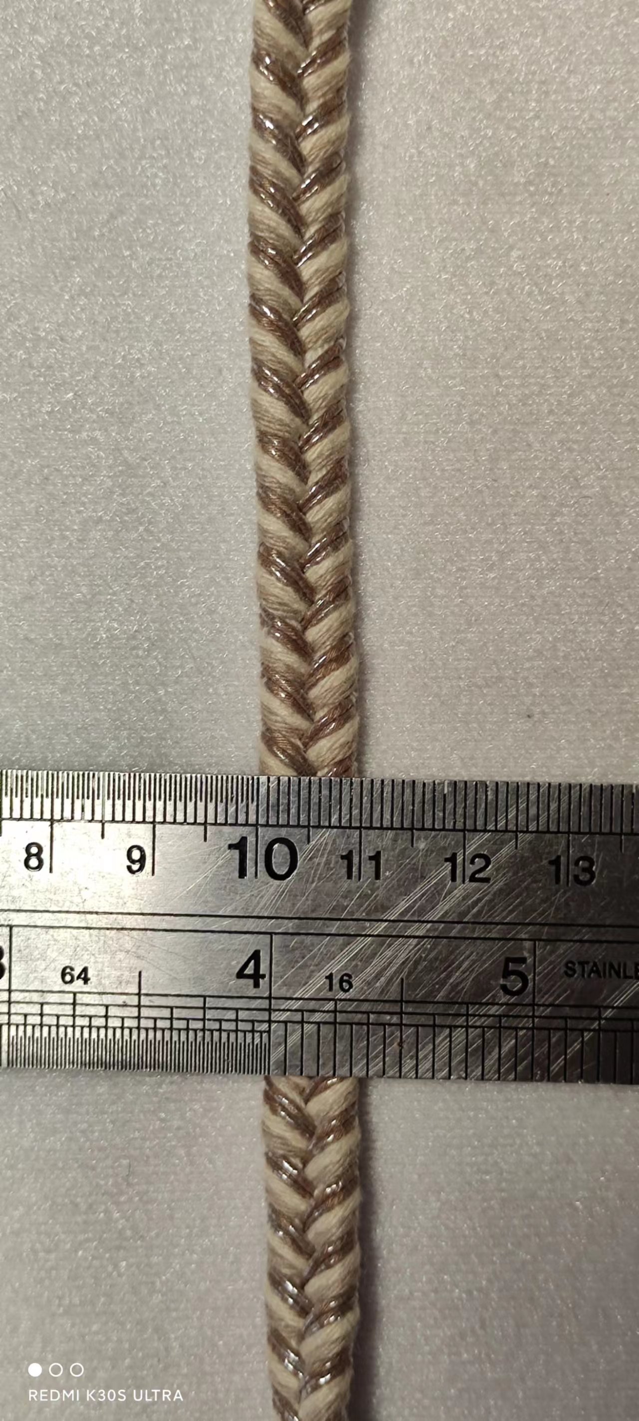 厂家直供 现货 1CM 麻棉编织绳 麻绳辫子  凉鞋底材料绳