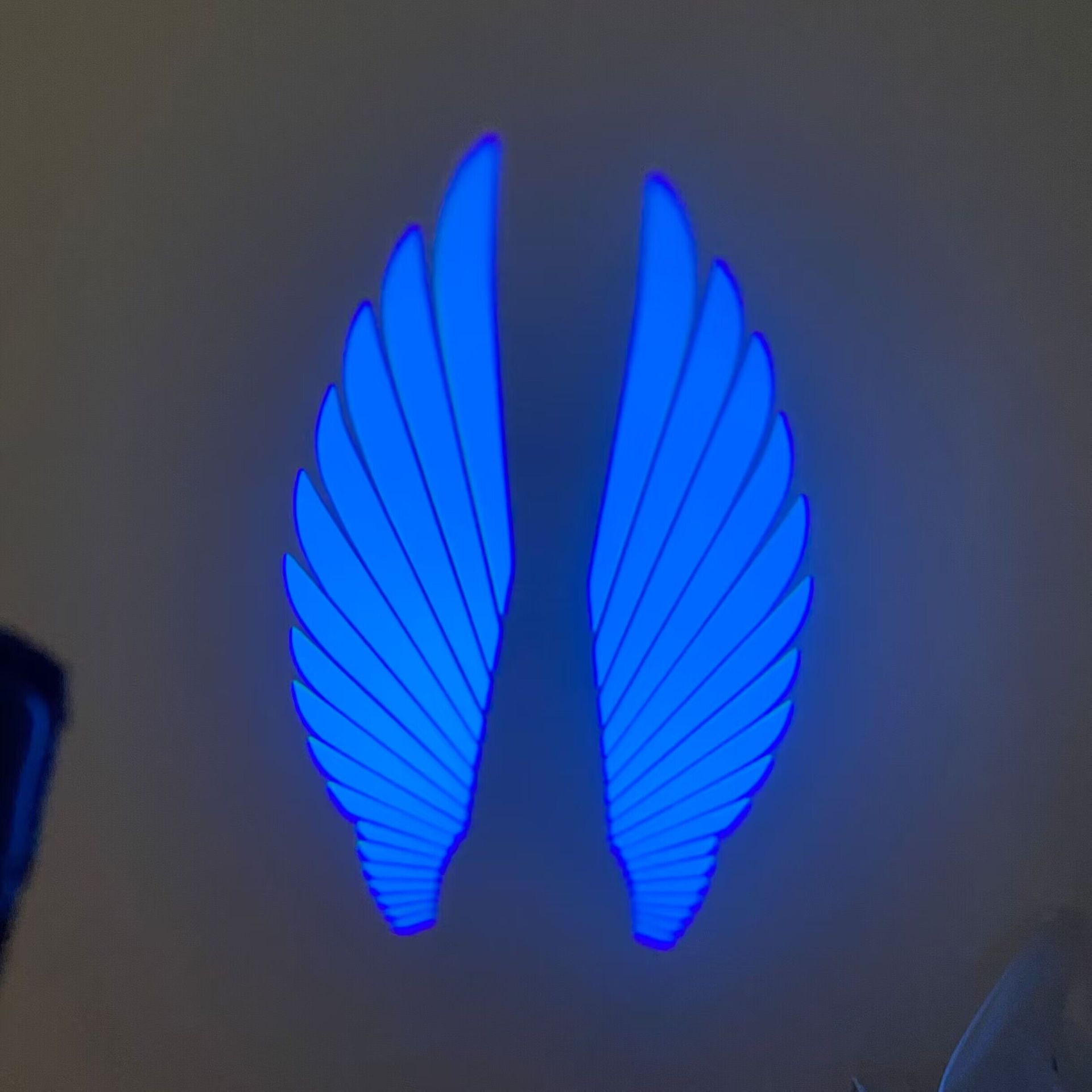 Motocicleta ángel ala luz de bienvenida led chasis lámpara de proyección decoración lámpara de manta ala luz láser