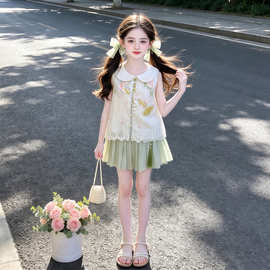 女童夏装套装2026新款儿童国风新中式汉服裙子小女孩绝美古风衣服