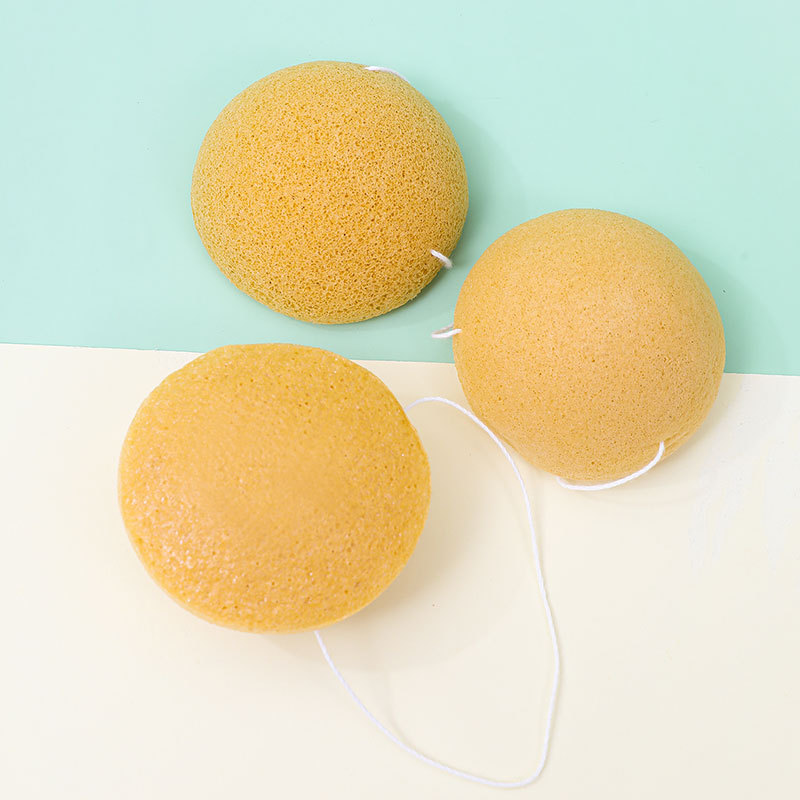 Esponja de konjac personalizada esponja de lavado facial esponja suave limpieza de goma de goma de limpieza facial limpia material vegetal artefacto de limpieza