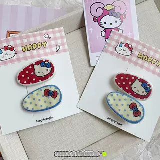 卡通可爱波点猫咪发夹甜美少女刘海夹侧边夹ins百搭学生发卡发饰