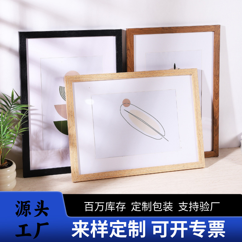 Wholesale wooden picture frames, empty frames 6810inch A4 photo wall, large size wall-mounted oil painting mounting frames, display stands Wholesale wooden picture frames, empty frames 6810inch A4 photo wall, large size wall-mounted oil painting mounting frames, display stands