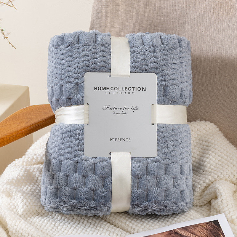 Transfronterizos Bebei lana dorada flanela Jacquard mantas de oficina siesta mantas de aire acondicionado mantas mantas de piña mantas