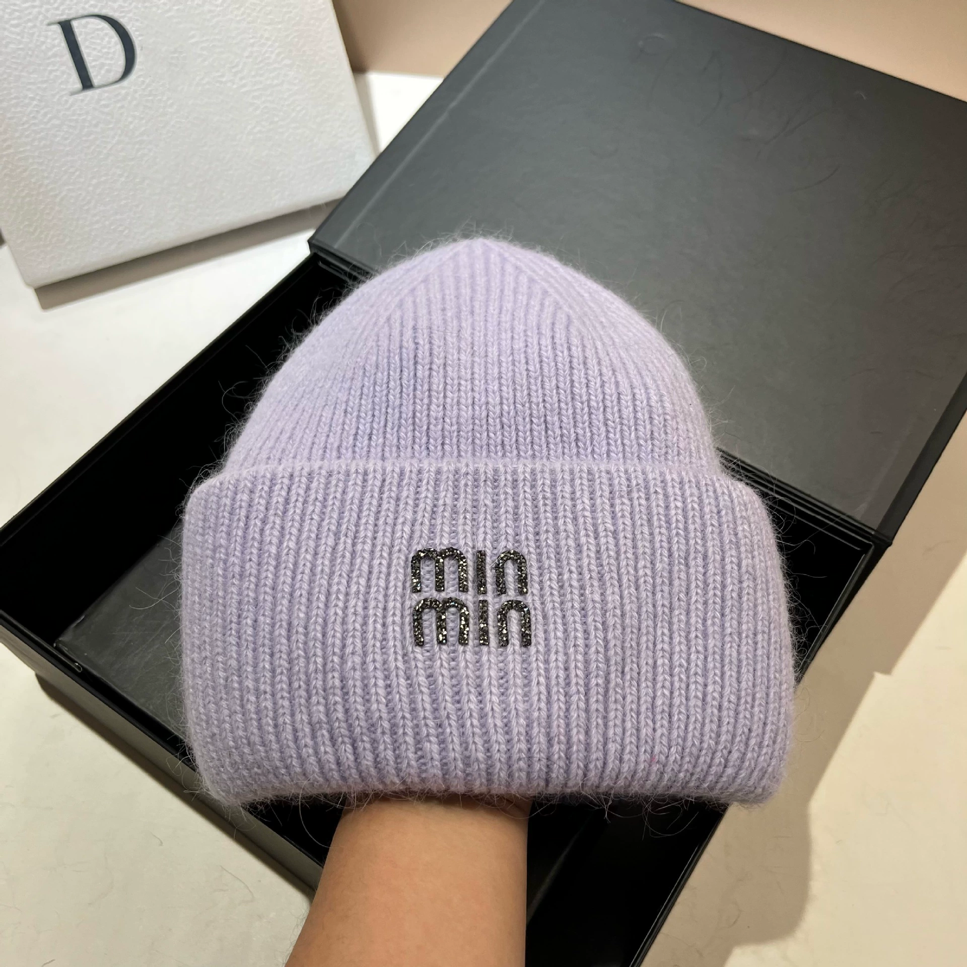 Keep warm velvet knitted hat, Korean style, increased thickness