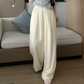 ader慵懒风阔腿山本裤女2024薄款夏季高腰显瘦宽松休闲裤子直筒裤