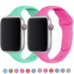 適用蘋果Apple Watch8錶帶小蠻腰單色修身蘋果硅膠錶帶iwatch腕帶