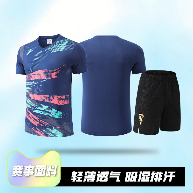 Nuevo juego de tenis de mesa, camisas deportivas de la Copa del Mundo de Asia para hombres y mujeres, uniformes del equipo nacional impresos, uniformes de entrenamiento