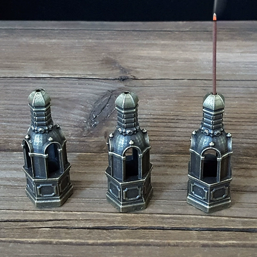 Античный сплав дзен мини-курильница, вставка для благовоний