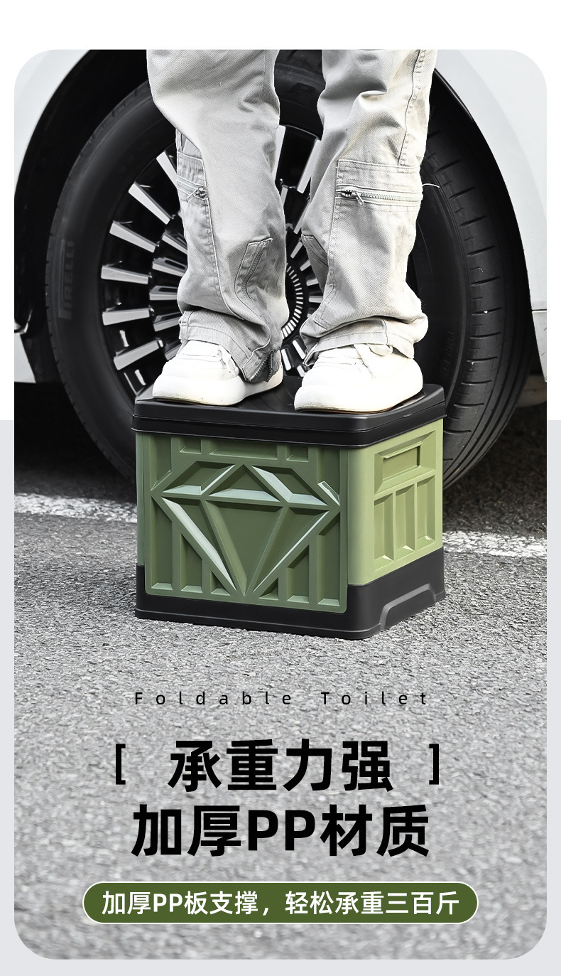 Hot-Selling Recommendation: Anti-Odor Portable Folding Toilet for Car, Outdoor Camping, Road Trips, and Emergency Use