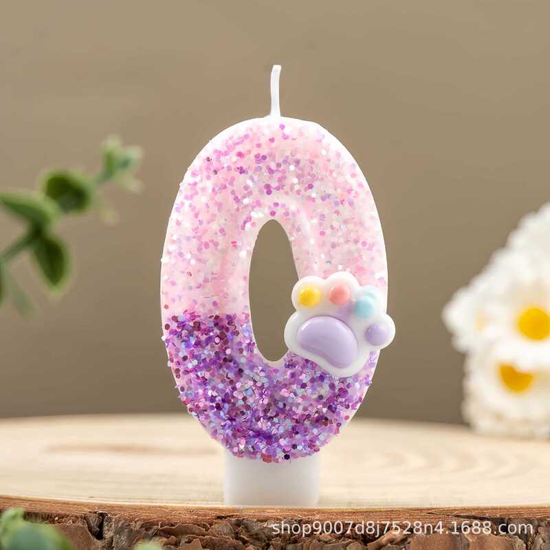 クロスボーダー Amazon temu クリエイティブ誕生日ケーキ DIY 1 歳の誕生日パーティーの装飾用の猫の爪デジタルキャンドル|undefined
