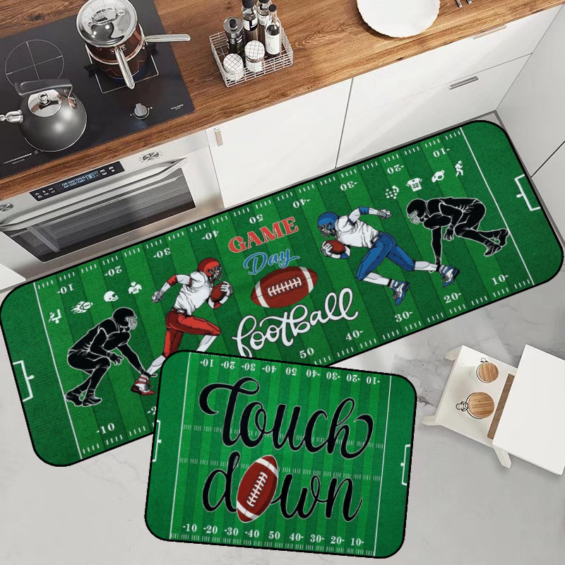 Super Bowl decorative kitchen floor mat stain-resistant washable thickened floor mat indoor and outdoor door printing floor mat_voghion.com