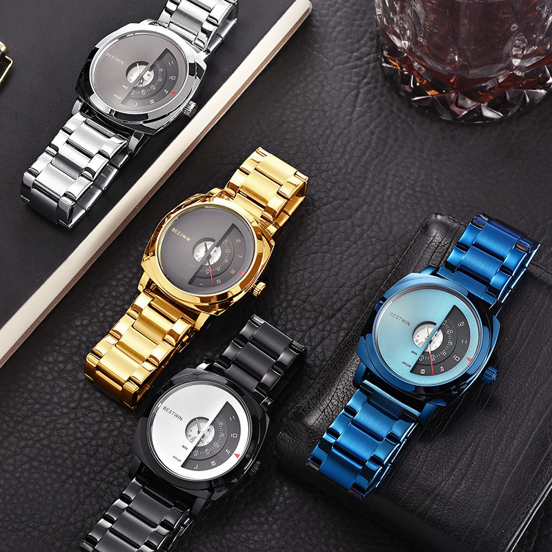 Orologio da uomo in lega con fotocamera reflex, fibbia pieghevole, design alla moda e lancette personalizzate._voghion.com