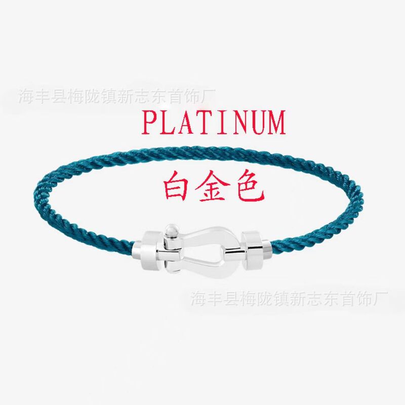 中号马蹄扣费雷德红绳手链情侣款男女本命年转运精工钢丝DIY手绳|undefined