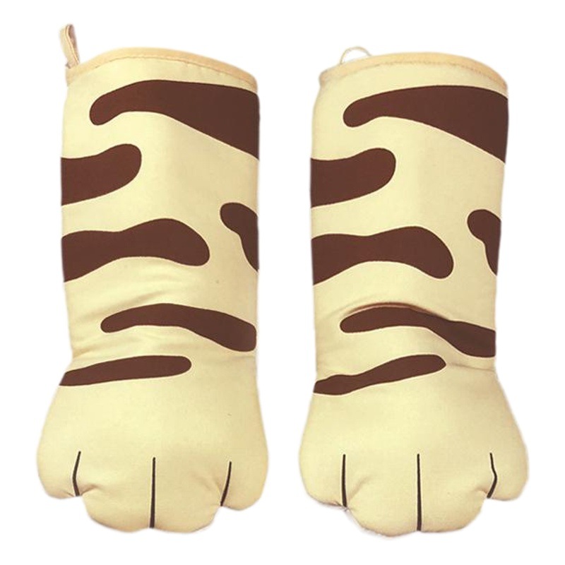 Nueva garra de gato al por mayor guantes de horno de algodón guantes de aislamiento para hornear fábrica al por mayor horno de microondas anti-scald guantes