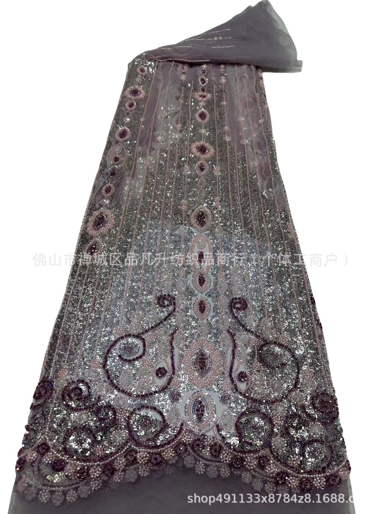 industria pesada de alta densidad cuentas tubo de cuentas tela bordada alta fijación vestido de boda tela de moda cuentas de encaje en stock image 13