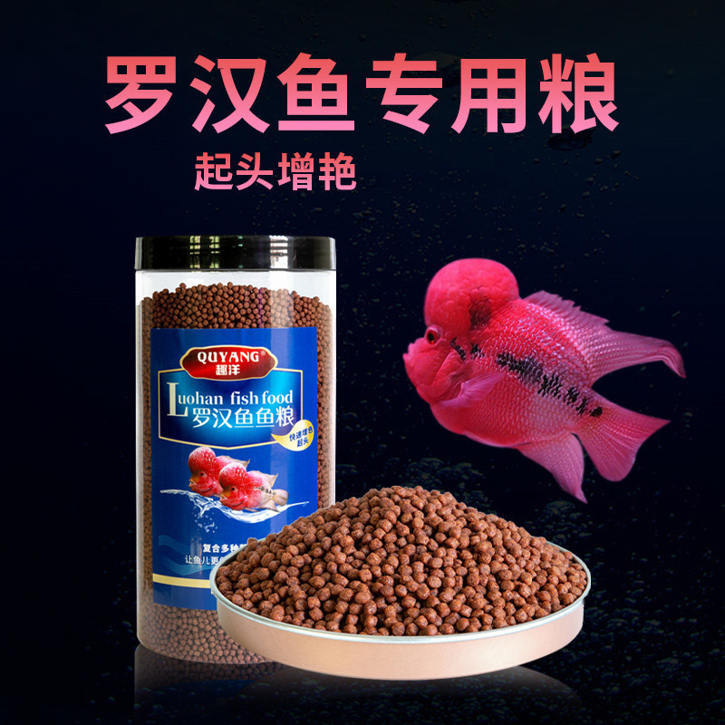 罗汉鱼饲料起头增色专用攻头爆头寿星头鱼粮高蛋白花罗汉通用鱼食