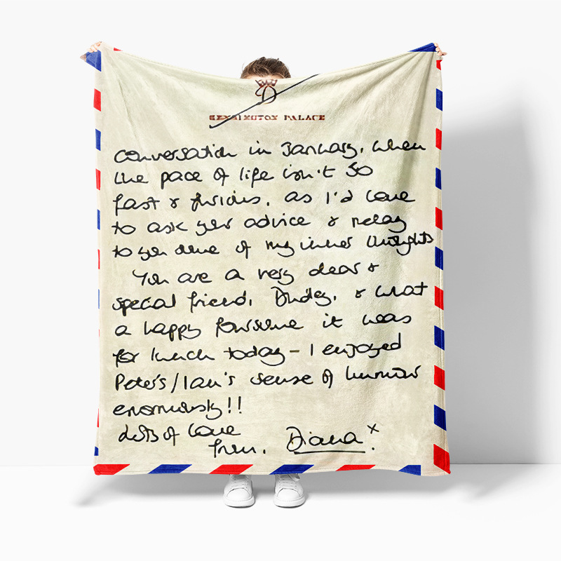 Couverture de bureau en flanelle de style enveloppe anglaise, couverture de lettre de message de fête des pères_voghion.com