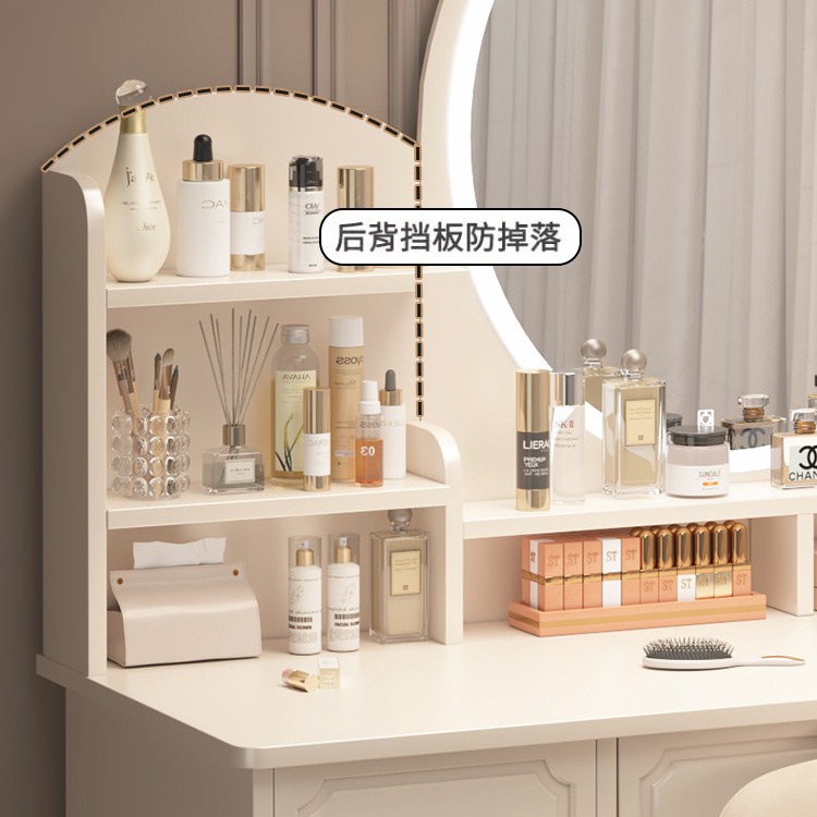 Mesa de maquillaje, tocador, dormitorio, dormitorio principal simple y moderno, nuevo espejo de maquillaje pequeño, armario de tocador, armario de cajones, escritorio integrado