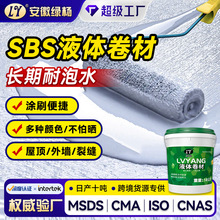 跨境专供液体卷材防水材料屋顶外墙修补漏缝SBS改性沥青防水涂料