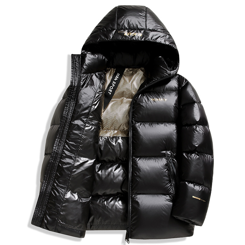 2025 겨울 새로운 남성 다운 재킷 블랙 골드 후드 따뜻한 다운 남성 코트 RR3523 세대