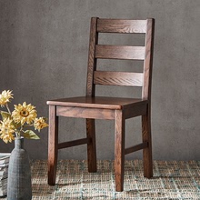 餐椅北歐橡木靠背椅現代簡約餐廳椅子現代餐廳家具多用途書桌椅子