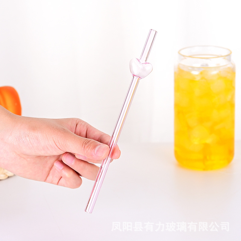 amor pipas de vidrio transparente color tubo recto alto borosilicano resistente al calor jugo de té tubo de vidrio pipas de vidrio de color