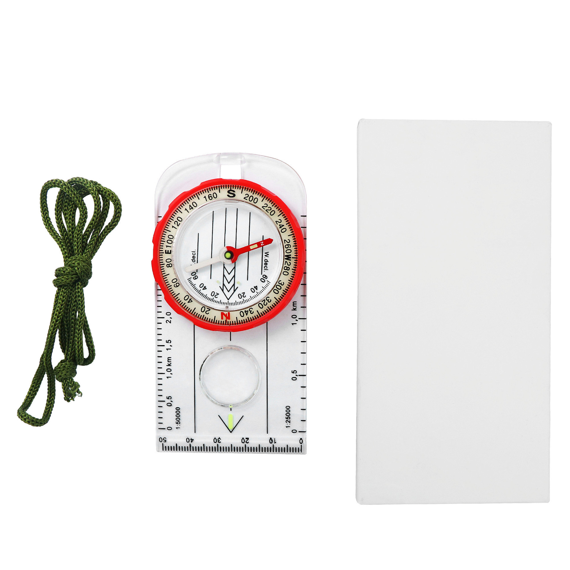 DC47-7 de escala de mapa de aguja norte brújula profesional con cordón de lupa brújula direccional al aire libre