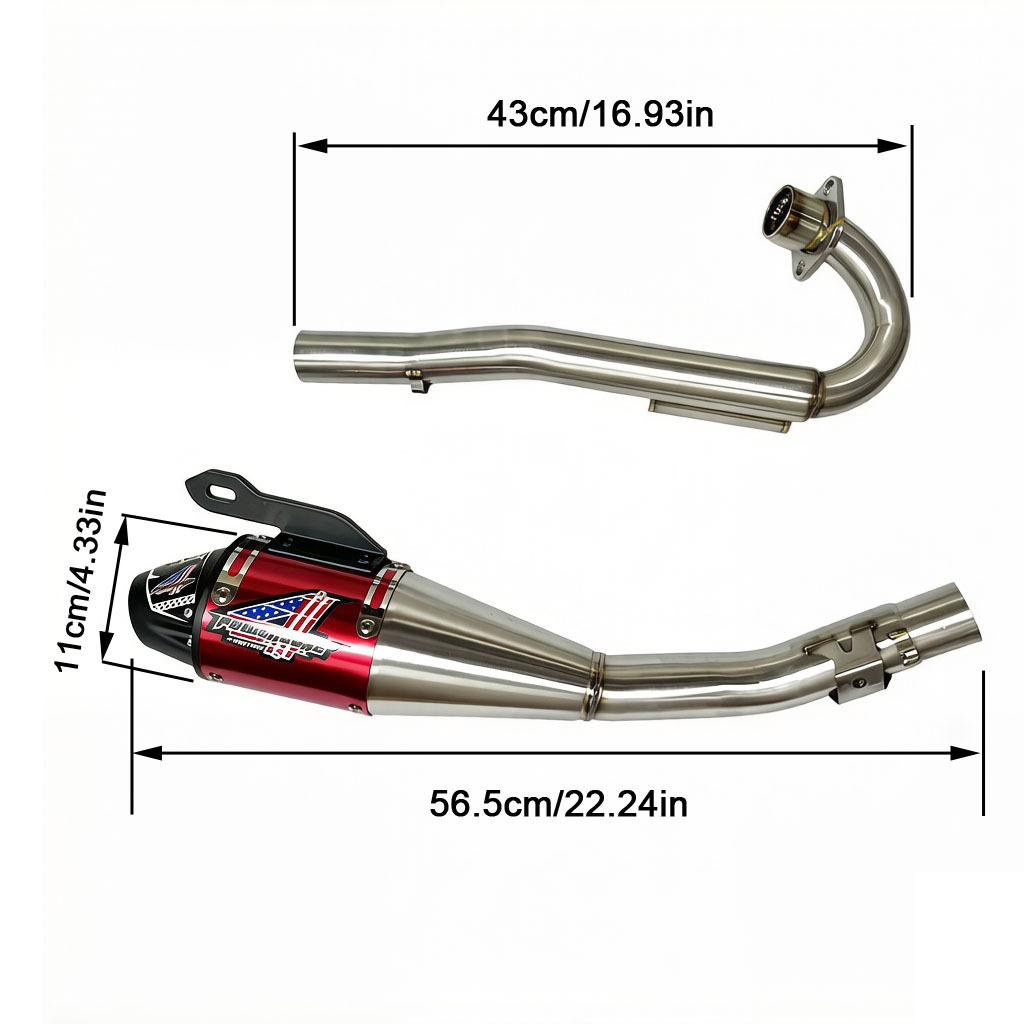 Suitable for Honda CRF230F CRF150F motorcycle exhaust system, full stainless steel