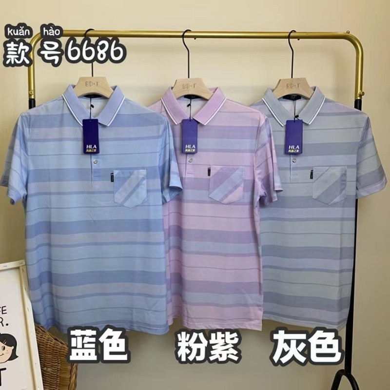 夏装翻领t恤冰丝短袖爸爸装上衣父亲节微商热卖一件代发优雅