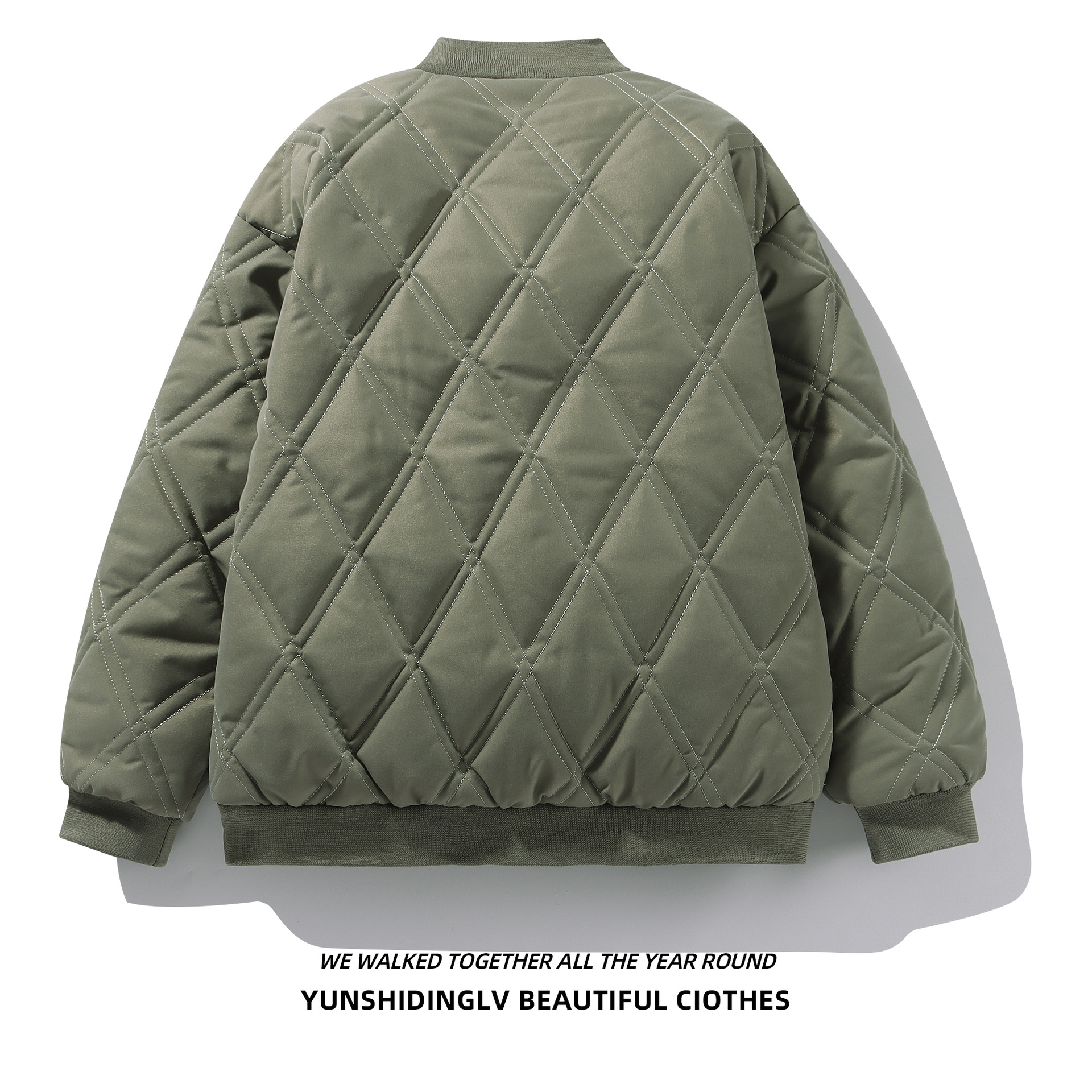 Invierno ins marca de moda suelta de diamantes a cuadros de algodón acolchado abrigo de los hombres chaqueta de béisbol retro japonés pareja engrosada abrigo de algodón acolchado