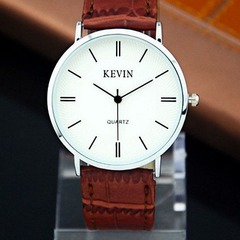 銀殼簡約薄款情侶手錶批發韓版流行時尚經典大方石英手錶